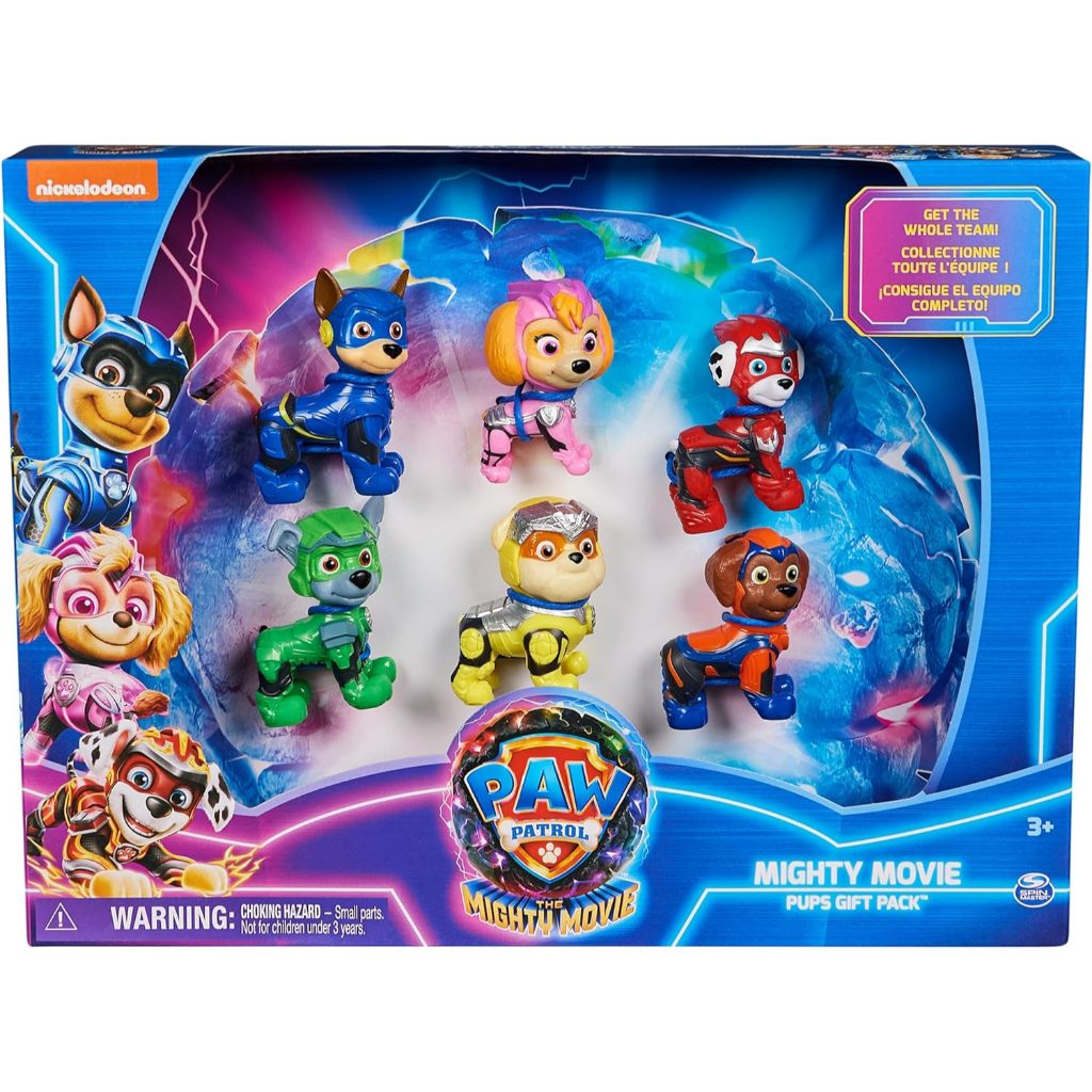 Paw Patrol: The Mighty Movie, Toy Figures Gift Pack, with 6 Collectible Action Figures อุ้งเท้า ลาดต