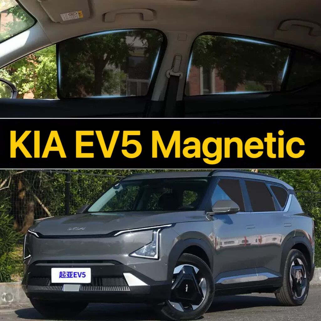 Magnetic Car Window Shade สําหรับ KIA EV5 2024 ม่านบังแดดรถยนต์อุปกรณ์เสริม Anti-mosquito ผ้าม่านรถยนต์ Sun Protection