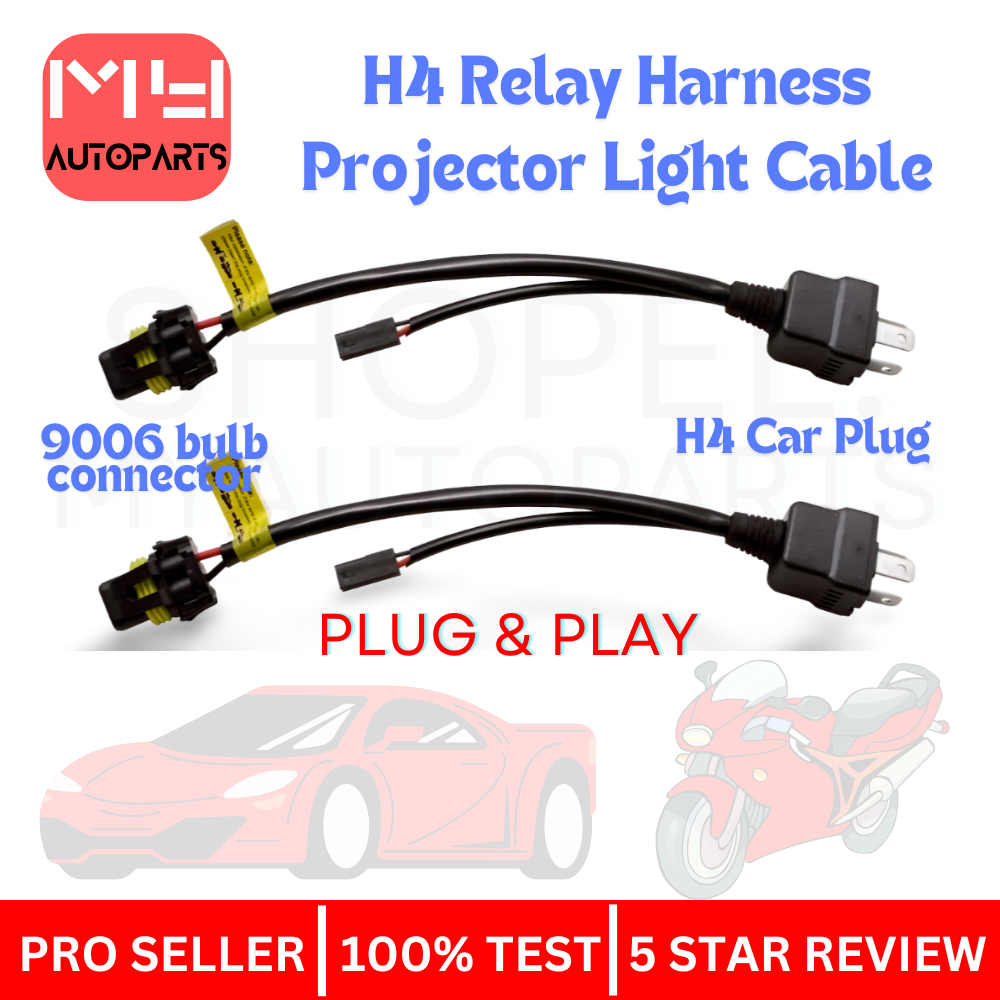 ขั้วต่อสายไฟรีเลย์ 12V H4 อุปกรณ์เสริม สําหรับหลอดไฟ LED 12V 35W 55w
