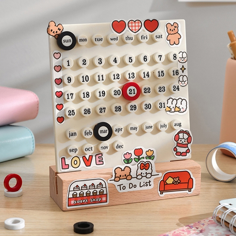 Llph Ins ปฏิทินตั้งโต๊ะอะคริลิค 3 ห่วง แฮนด์เมด Diy สําหรับตกแต่งบ้าน