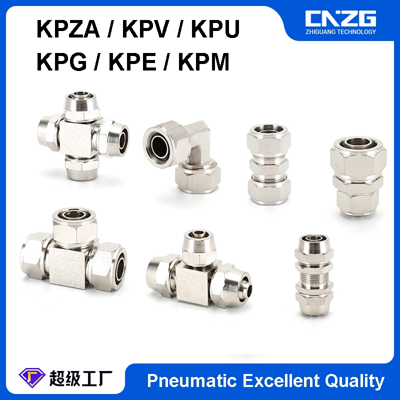 ในสต็อกนิวเมติก Fitting Air Tube Quick Coupler ท่อเชื่อมต่อ KPU/KPV/KPG/KPM/KPZA/KPE