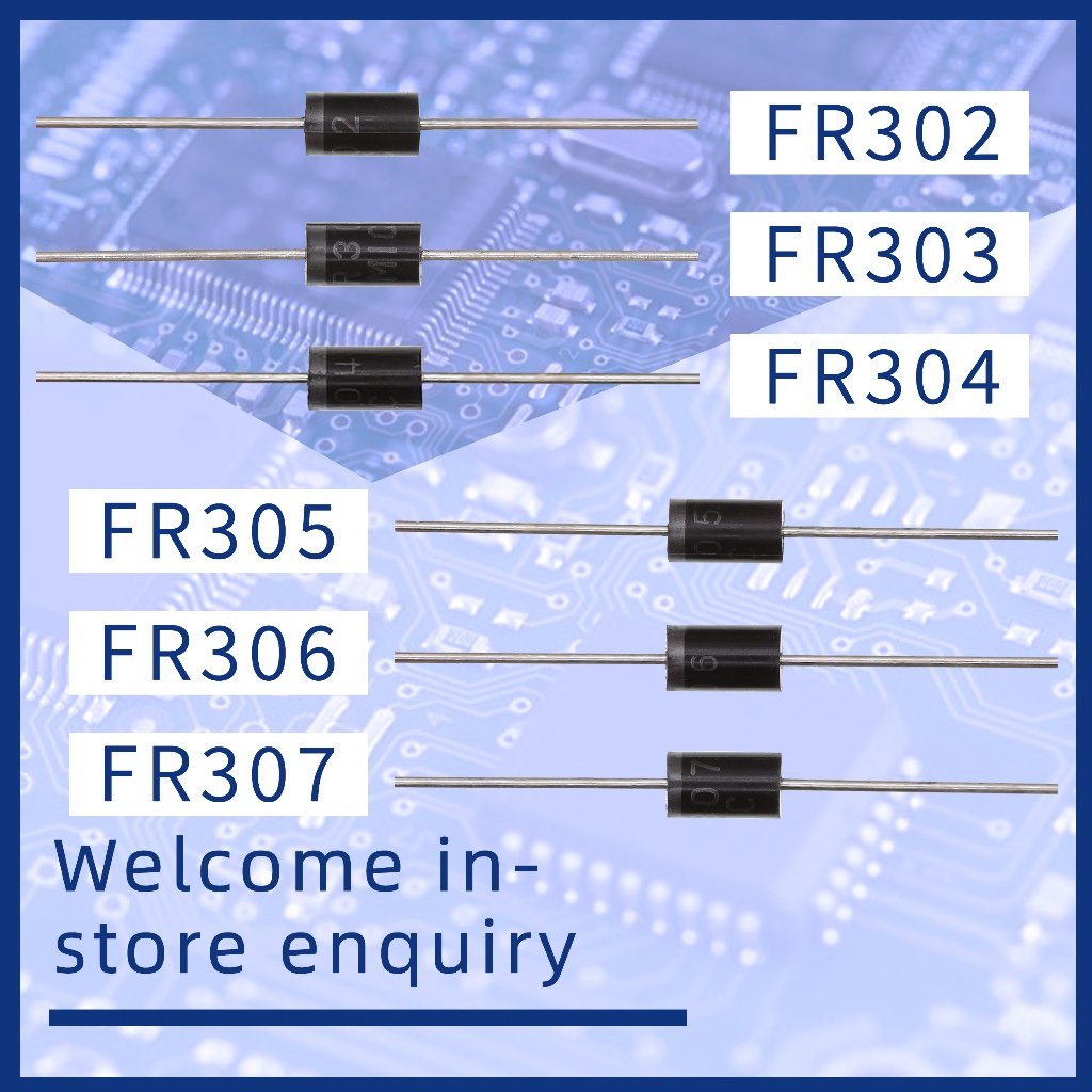 (ส่วนลดจํานวนมาก) 50 ชิ้น FR307 FR302 FR303 FR304 FR305 FR306 Rectifier Diode DO-27*-&*