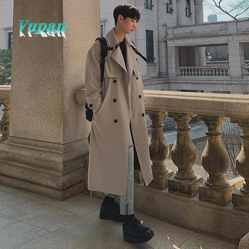 Vupan คนงาน Windcoat แจ็คเก็ตฤดูใบไม้ร่วง ผู้ชาย แจ็คเก็ตยาว ผู้ชาย กระดุมจํานวนมาก โอเวอร์ไซส์