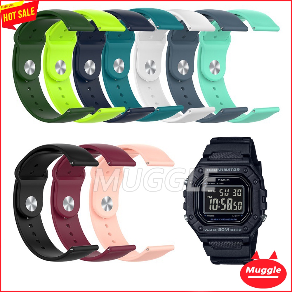 สายนาฬิกาคาสิโอ Casio รุ่น W-218H/W216/ AE1000/SGW300/ AQS-800/ MRW-200/ ขนาด 18 มม. สาย Casio W-218H/W216/ AE1000/SGW300/ AQS-800/ MRW-200/