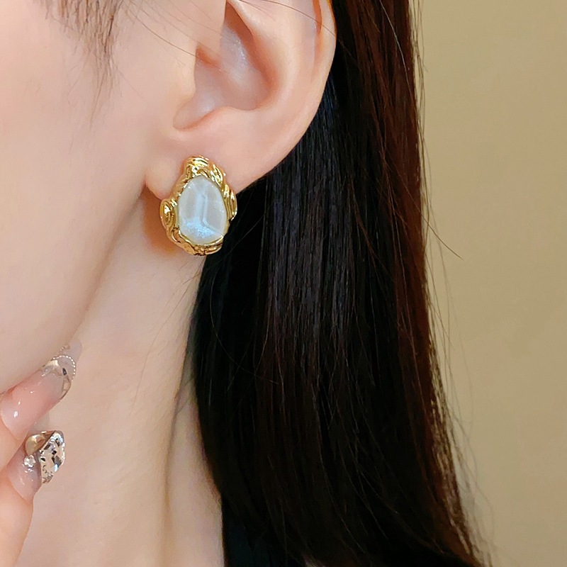 เข็มเงินดาวทรายเรขาคณิตต่างหู2024ใหม่สไตล์ศาลต่างหูแสงหรูหราอาวุโสข้ามพรมแดนย้อนยุคต่างหูขายส่ง - รูปที่ 5