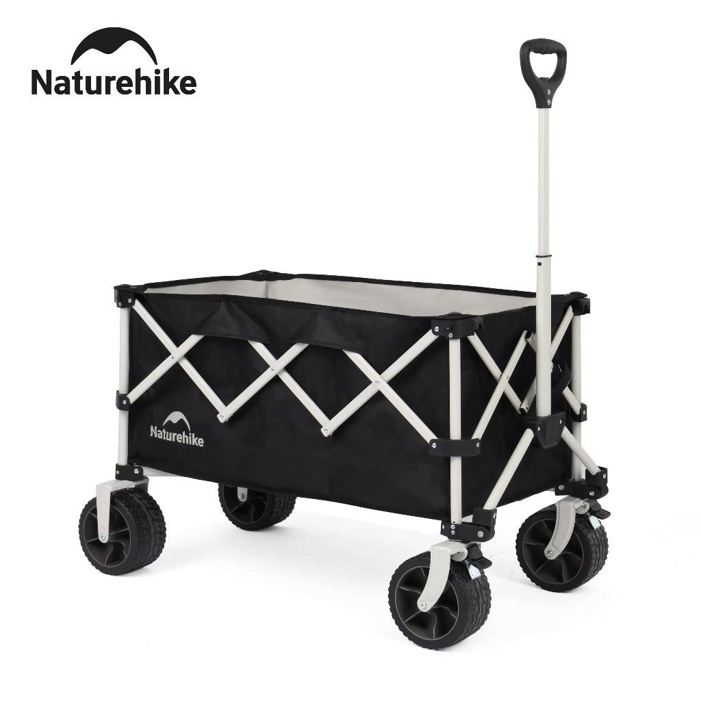 Naturehike camper ตั้งแคมป์กลางแจ้งปิคนิคดึงรถเข็นพับ wagon รถเข็นพับความจุขนาดใหญ่ 110L/180L