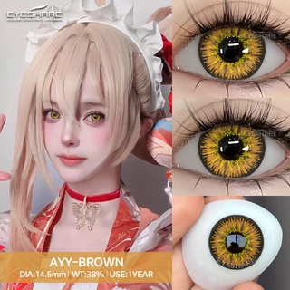 คอนแทคเลนส์ 1 คู่สีฟ้าสีม่วงสีแดงคอนแทคเลนส์คอสเพลย์ฮาโลวีนตาน่ารัก