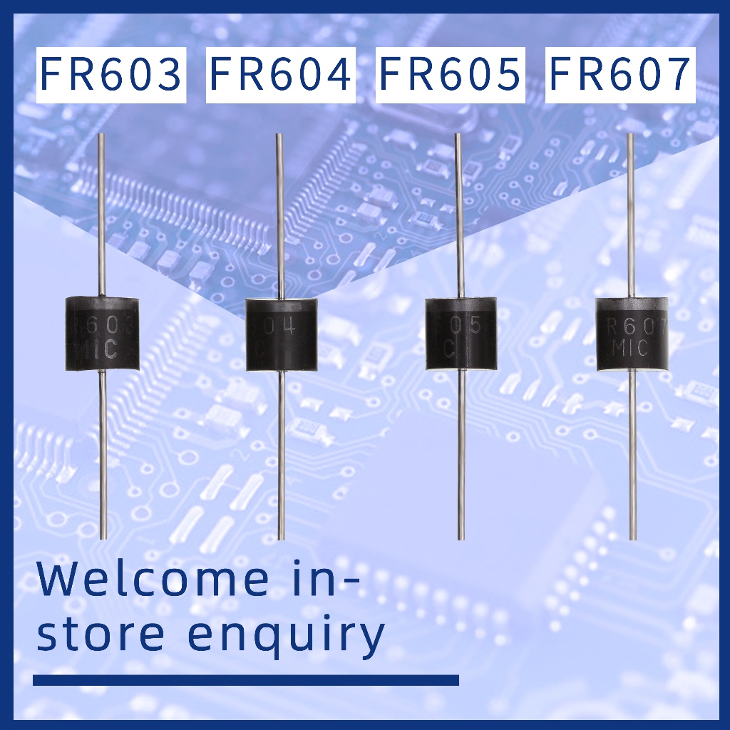 50 ชิ้น FR607 FR603 FR604 FR605 DO-27 Fast Recovery Rectifier Diode--&*