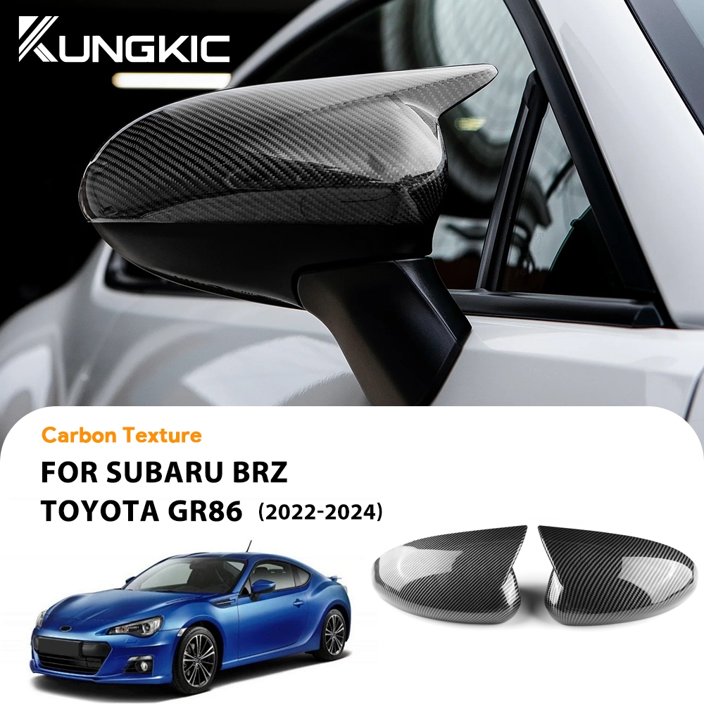 สําหรับ Subaru BRZ Toyota GR86 2022-2024 ABS Glossy สีดําวัวมุมด้านหลังดูกระจกด้านข้างกระจกประตูด้าน