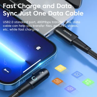 Toocki สายชาร์จ USB C PD 20W ชาร์จเร็ว สําหรับโทรศัพท์ 14 13 Type C QC3.0
