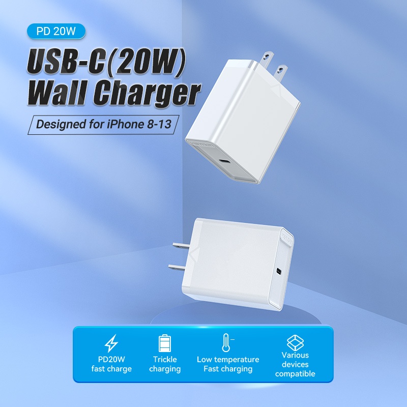 [โค้ดคุ้ม][สต็อก]Vention 20W หัวชาร์จ Fast Charging Adapter 20W PD fast charge สําหรับ MacBook,ไอโฟน, Apple 2.4,Xiaomi, Samsung Laptops & Tablets