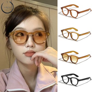 จัดส่งที่รวดเร็ว✨แว่นกรองแสงสีฟ้าวินเทจแฟชั่นสไตล์เกาหลีกรอบ…