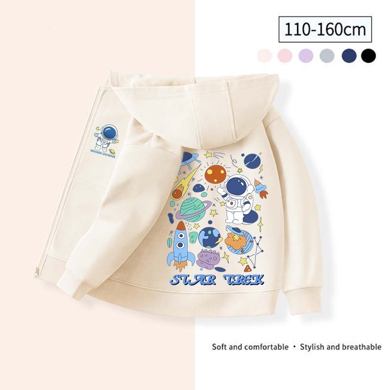 Wgq เสื้อแจ็คเก็ตมีซิปมีฮู้ดสําหรับเด็กผู้ชาย