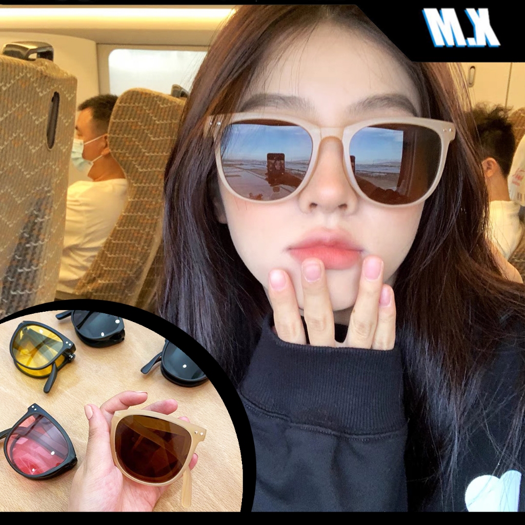 【ท้องถิ่นไทย】COD❤️แว่นกันแดดแบบพับได้ แว่นตากันแดด เลนส์โพลาไรซ์ สําหรับผู้ชาย และผู้หญิง EDEN