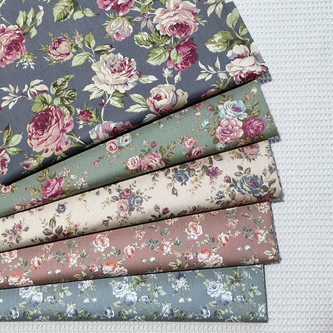 กว้าง160ซม/60” ผ้าหวี, ผ้าฝ้าย, ผ้าเด็ก, ผ้าโรเซ่ย้อนยุค, ผ้าฝ้ายไคน์