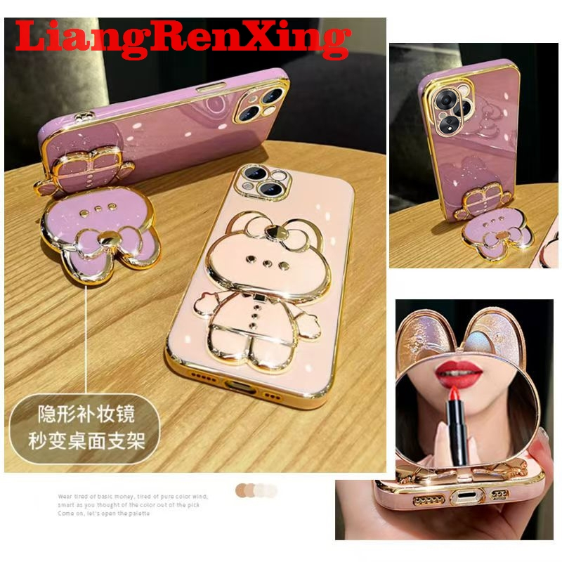 [ด้วยกระจก] เคส ปลอก OPPO Reno 8T 4G Reno 8T 5G 2023 OPPO A78 4G OPPO A58 4G A78 5G กรัมโทรศัพท์กรณี softcase electroplated ซิลิโคนกันกระแทกปกการออกแบบใหม่ความงาม ddmt