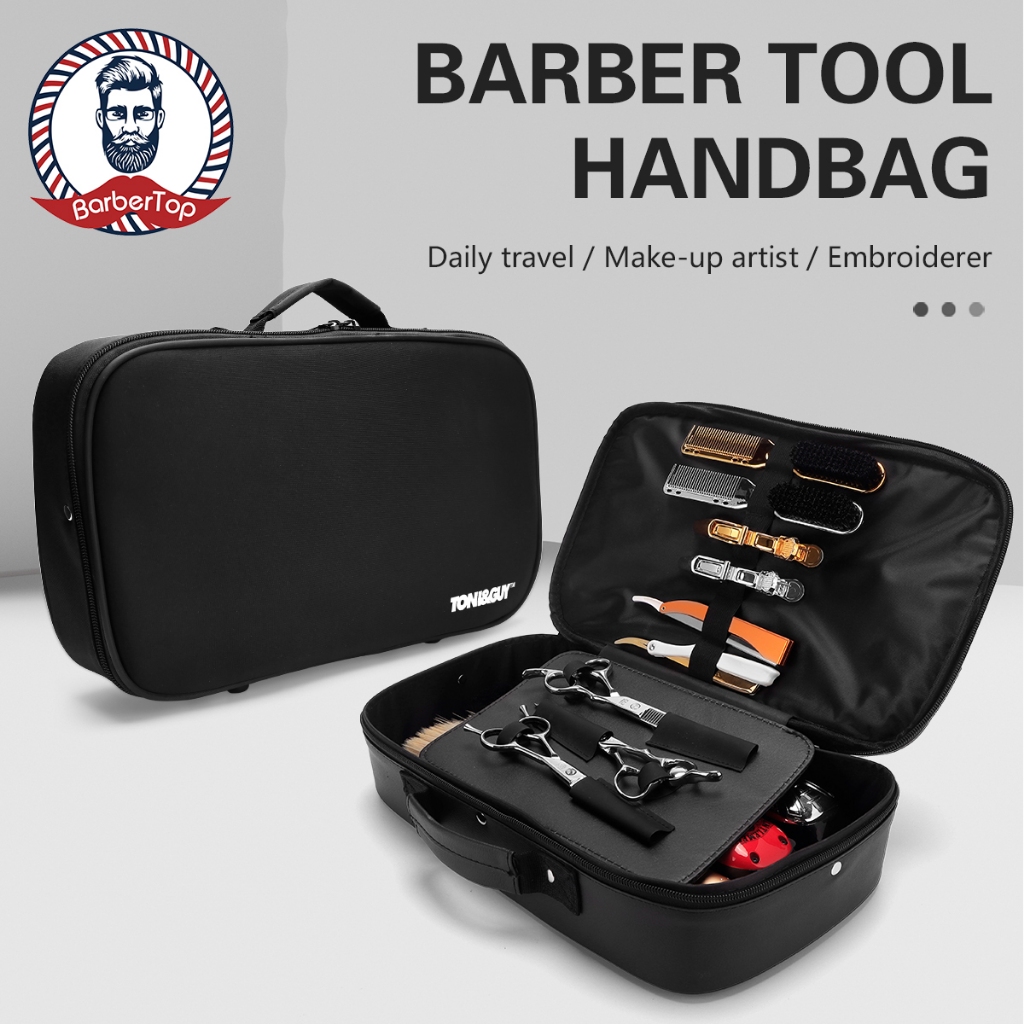 สปอตสปอตสปอต#Salon Hairdressing Toolkit ร้านตัดผมมัลติฟังก์ชั่กรรไกรกระเป๋าตัดผมซิปแบบพกพาผม Clipper กระเป๋าช่างทําผมกล่องเครื่องมือสิ่งจําเป็นในชีวิตประจําวัน