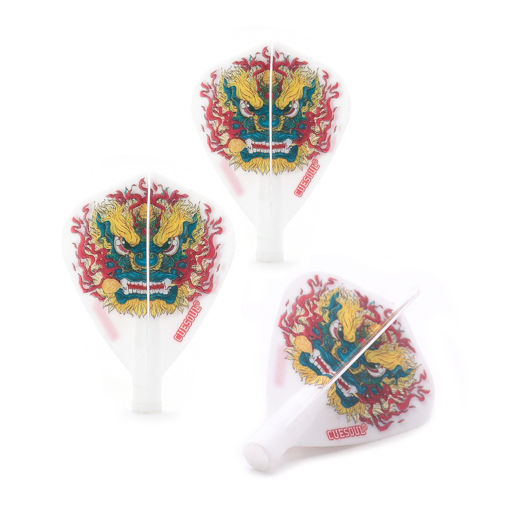 CUESOUL TOERO AK4 Dart Flights Kite Shape Dart Pin Flights Dart Shaft, Dragon , ชุด 3 ชิ้น