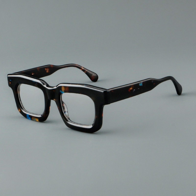 ใหม่หนา Acetate กรอบแว่นตาคุณภาพสูง Retro ญี่ปุ่นสแควร์กรอบ Unisex แว่นตา 2846