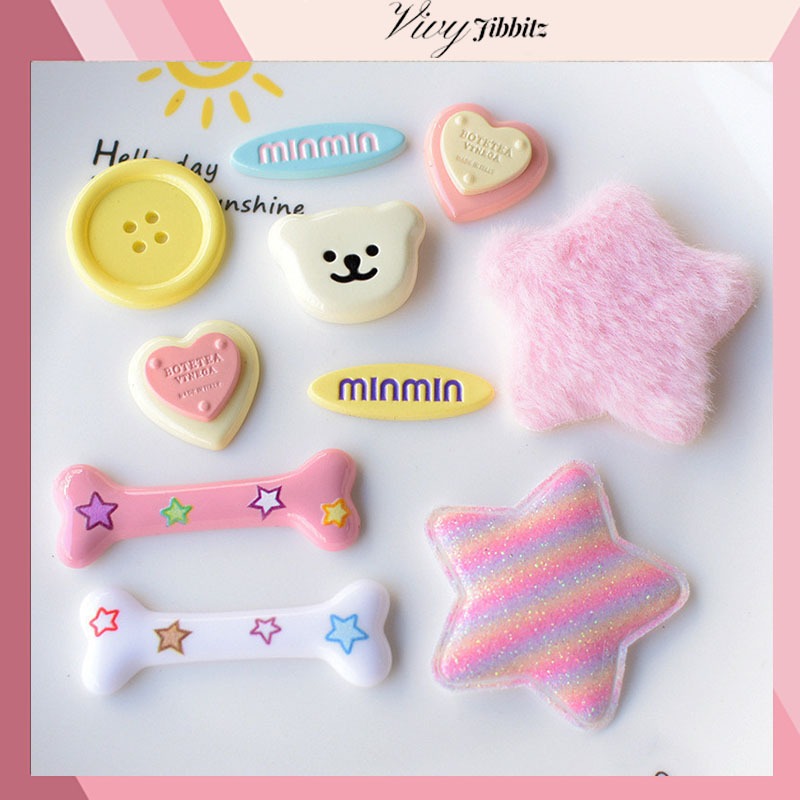 Jibbitz Crocs จิ๊บบิท ติดรองเท้า Dopamine Pink ของแทั Jibbitz Crocs เกาหลี 3D-044