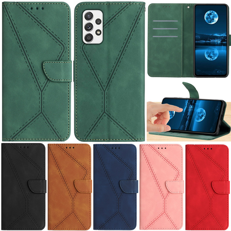SAMSUNG หรูหราสําหรับsamsung Galaxy A52 A72 A52s A12 5G A13 A14 A22 5G M13 M33 M53 5G A03 M13 4G A22 4G M12 F12 Curveกระเป๋าสตางค์ช่องใส่การ์ดหนังนุ่มหนังกรณี
