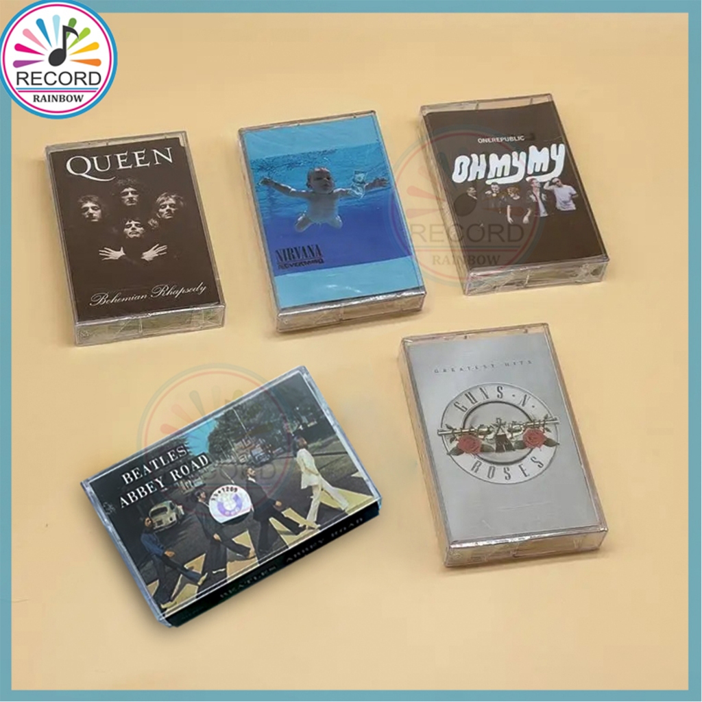 Original OneRepublic Nirvana The Beatles Queen GunsN' Roses Cassette Tape + Lyric Book Collector's E