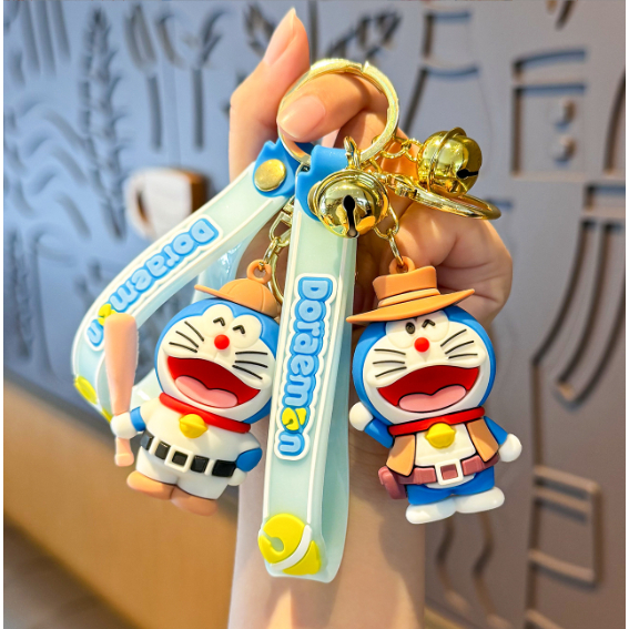พวงกุญแจโดราเอมอน จี้คู่รักโดราเอมอนน่ารัก พวงกุญแจการ์ตูน