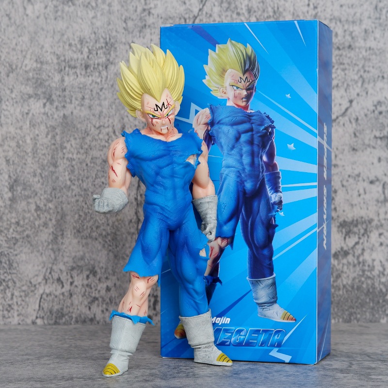20 ซม.อะนิเมะ Dragon Ball Z Action Figure Majin Vegeta Super Saiyan Prince เสียหายสไตล์ GK รูปปั้น PVC รุ่นเดสก์ท็อปตกแต่งของเล่นตุ๊กตาของขวัญ