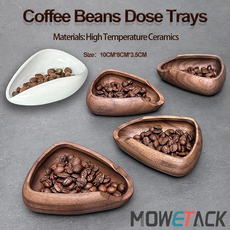 เมล็ดกาแฟปริมาณถาด Espresso Dosing Cup ไม้/อุณหภูมิสูงเซรามิค Dosing Vessel แบบพกพา Espresso เครื่องบดอุปกรณ์เสริม