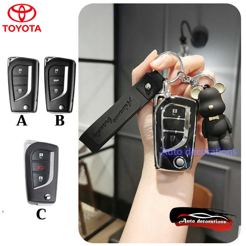เคสกุญแจรถ Toyota revo Yaris corolla Altis ปลอกกุญแจ Toyota hilux revo พวงกุญแจหมี
