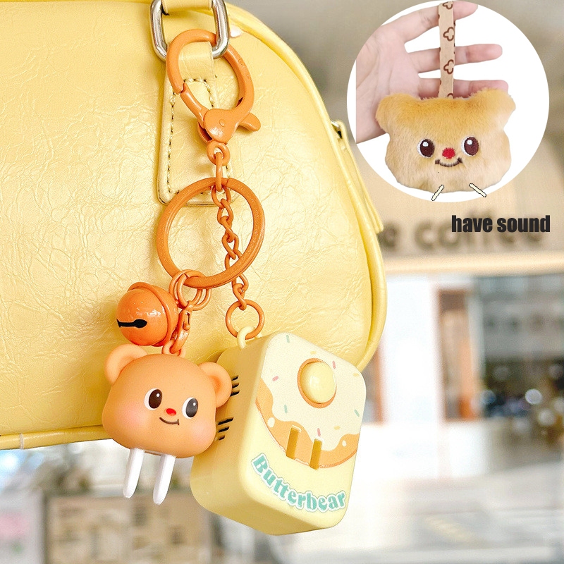 ของแท้ Butter Bear น่ารัก God of Eros พวงกุญแจกระเป๋านักเรียนจี้ของขวัญคู่