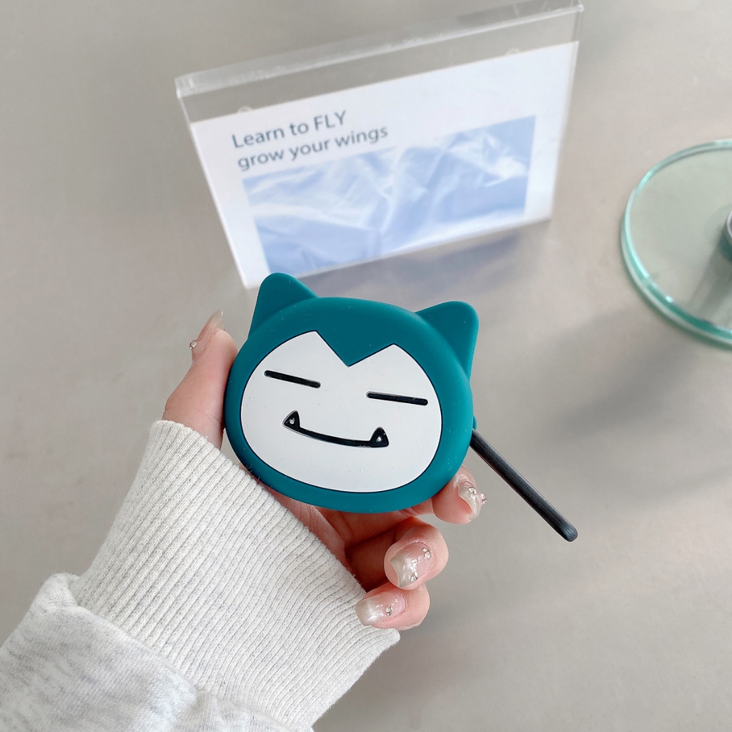 การ์ตูน Pokemon Snorlax เคสป้องกัน,ฝาครอบกันกระแทก,เข้ากันได้สําหรับ Samsung Galaxy Buds2 Pro Buds2 Buds FE Live Pro