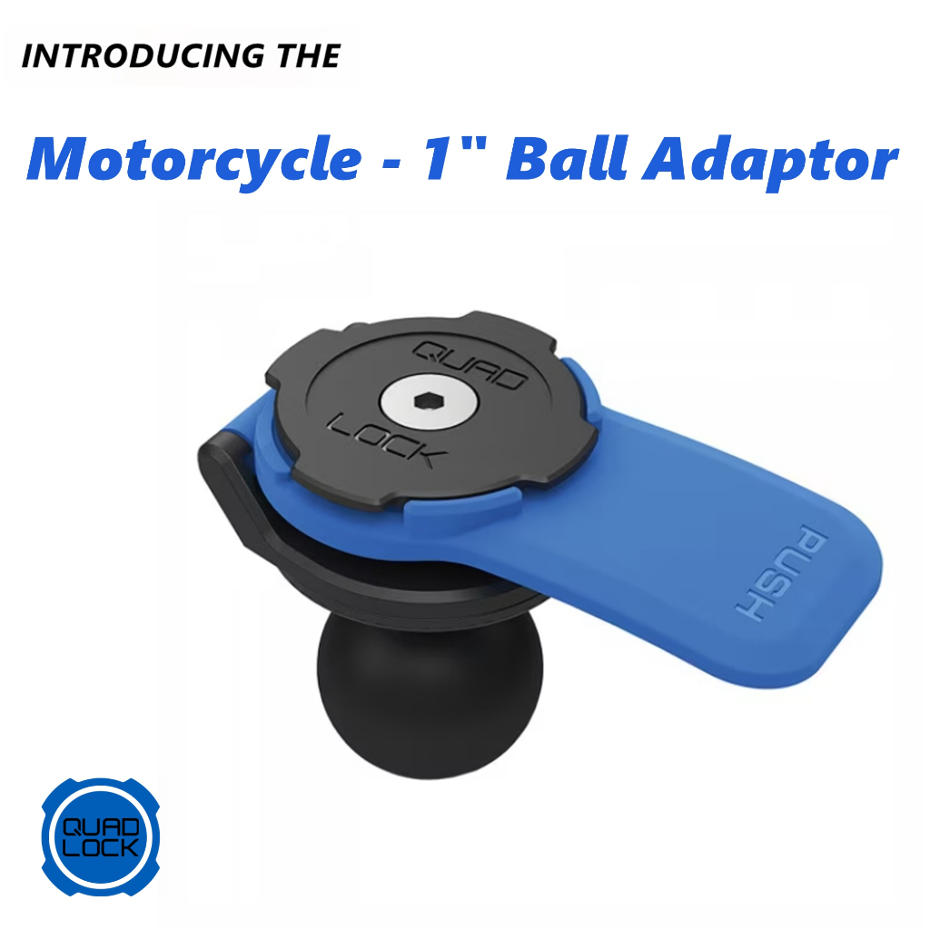 รถจักรยานยนต์-1" Ball Adaptor Mount Quad Lock ที่วางโทรศัพท์