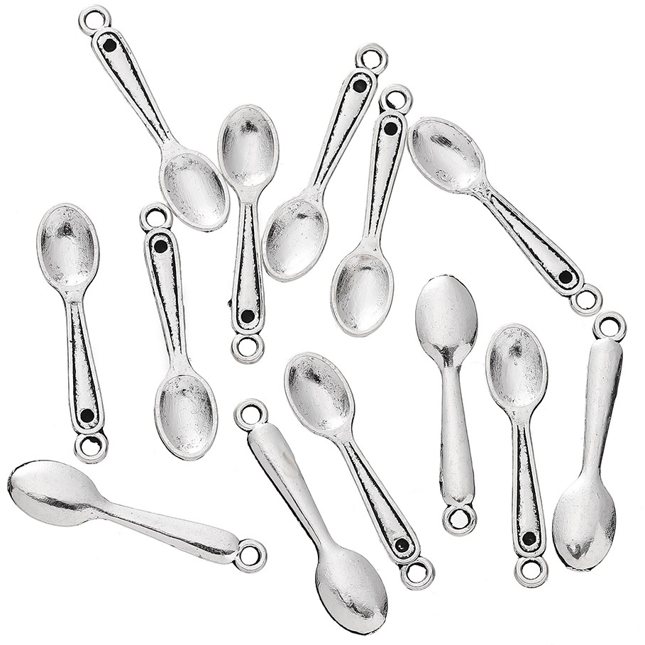 St. kunkka 10 ชิ้นจี้โลหะผสมมินิน่ารักช้อนจี้สําหรับเครื่องประดับ DIY จี้ทํา