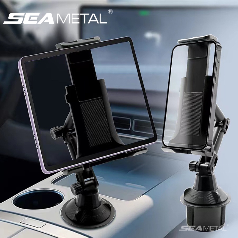 Seametal ที่ยึดจับโทรศัพท์มือถือ iPad 6-12.9inches แท็บเล็ต ในรถยนต์ หมุนได้ 360 องศา
