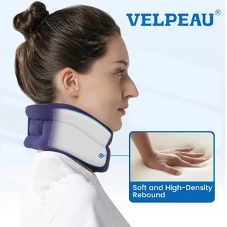 VELPEAU รั้งคอสําหรับอาการปวดคอสนับสนุนคอปากมดลูกนุ่มสําหรับนอนหลับกระดูกสันหลัง Whiplash Wrap Aligns, Stabiliz & บรรเทาความดันในกระดูกสันหลังสําหรับผู้หญิงและผู้