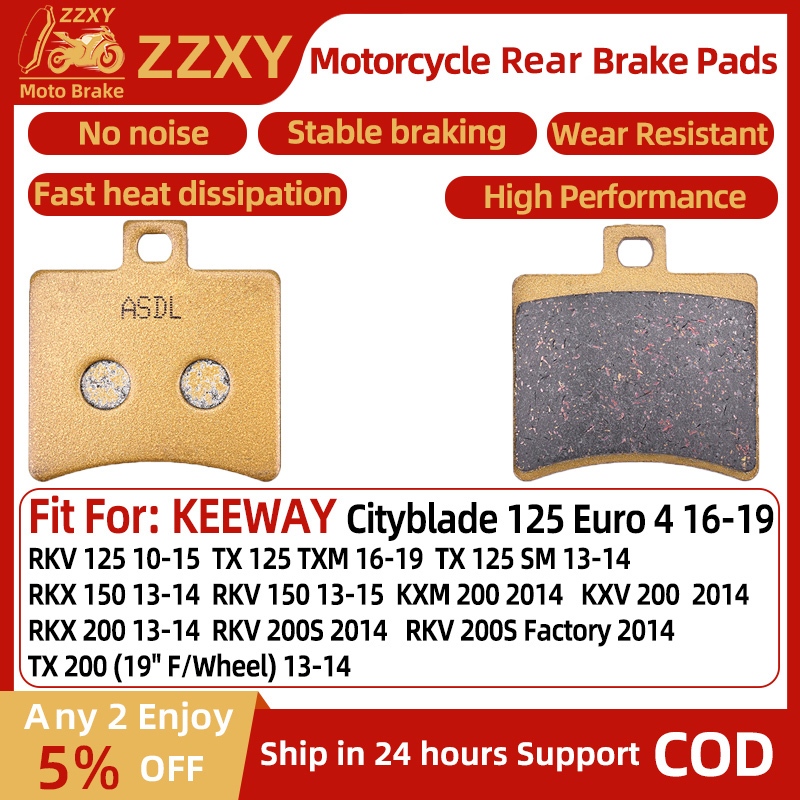 1 คู่รถจักรยานยนต์ด้านหลังเบรคสําหรับ KEEWAY Cityblade 125 Euro 4 16-19 RKV125 10-15 TX 125 TXM 16-1