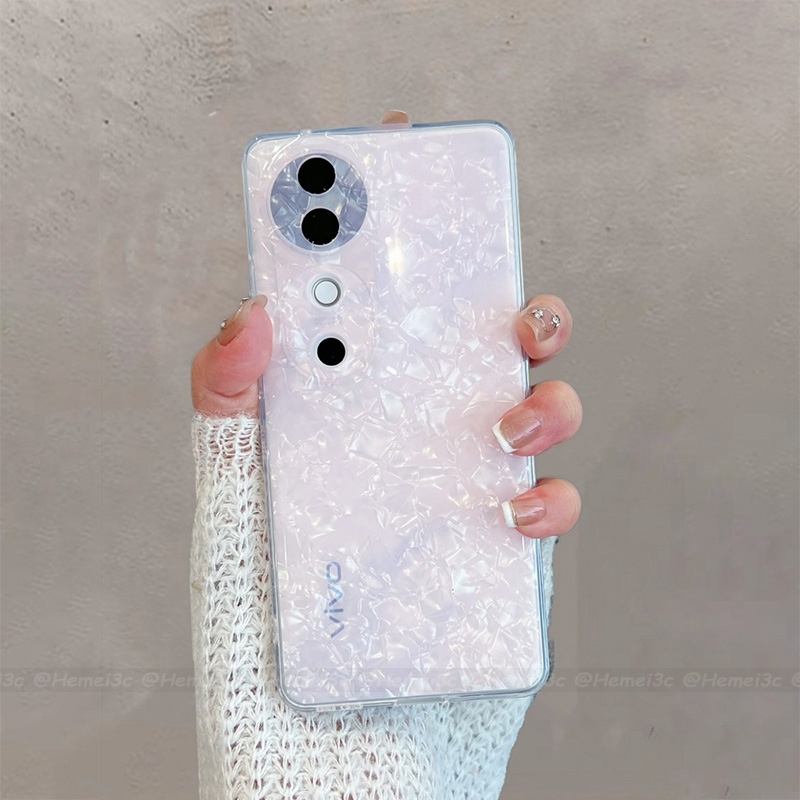 สําหรับ Vivo V40 Pro Casing Translucent Shell Hard Back Phone Case Cover