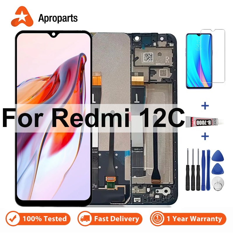 LCD สําหรับ Xiaomi Redmi 12C 13C 10C 10A 22120RN86G จอแสดงผล Touch Screen Digitizer Assembly