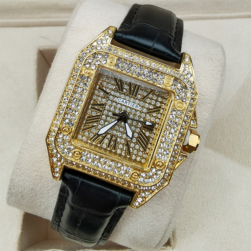 Kajia Tank Plate Chain Steel Band Belt Watch Fashion Diamond-studded ฟังก์ชั่นต่างๆ Business Watches Complete Styles สี