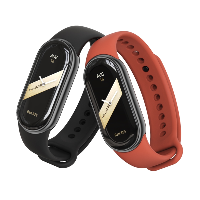 Mi Band 9 8 Strap สร้อยข้อมือยางสําหรับ Xiaomi Smart Band 8 NFC สมาร์ทวอท์ชกีฬาสายรัดข้อมือซิลิโคน