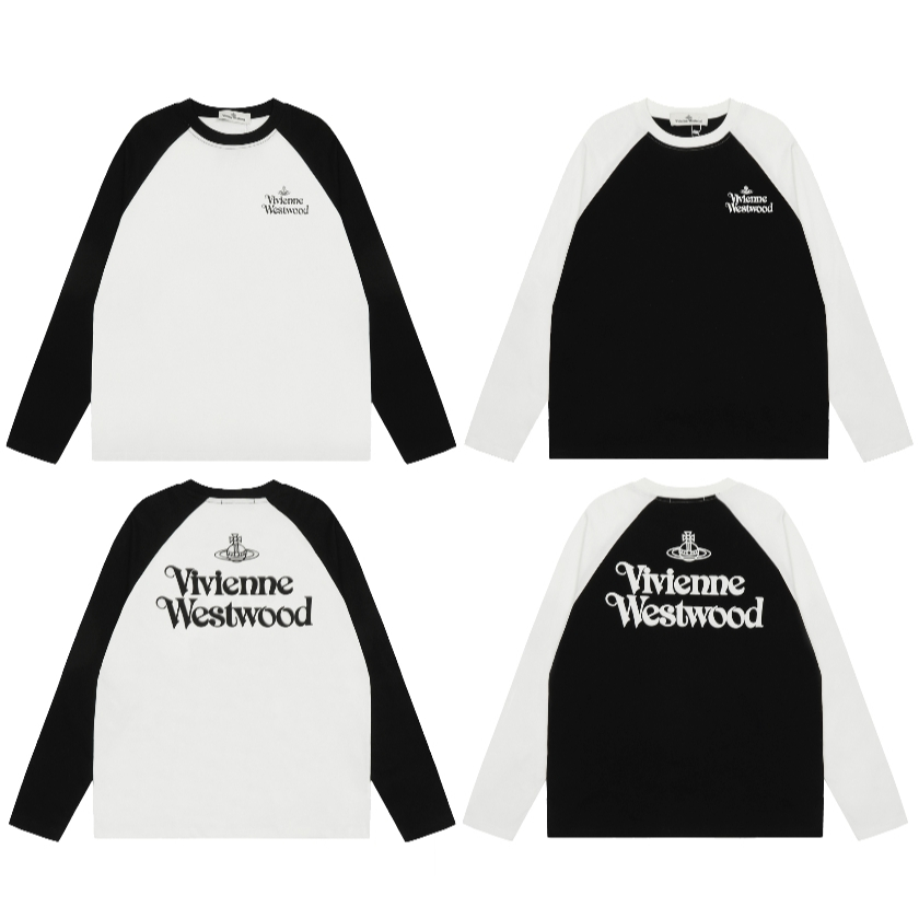 ฤดูใบไม้ร่วงใหม่สไตล์ท็อปส์ vivi Vivian Saturn คลาสสิก All-Match Raglan แขนยาวเสื้อยืดเหมาะสําหรับทั้งด้านในสวมใส่ด้านนอกผู้ชายผู้หญิง