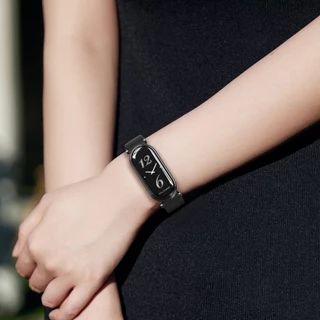 MIJOBS สายซิลิโคนสําหรับ Mi Band 10 9 8 ผู้ชายผู้หญิงโลหะ ตัวเชื่อมต่อ สําหรับ Xiaomi Smart Band 8 NFC รุ่น Global Version เปลี่ยนอุปกรณ์เสริม Watchband