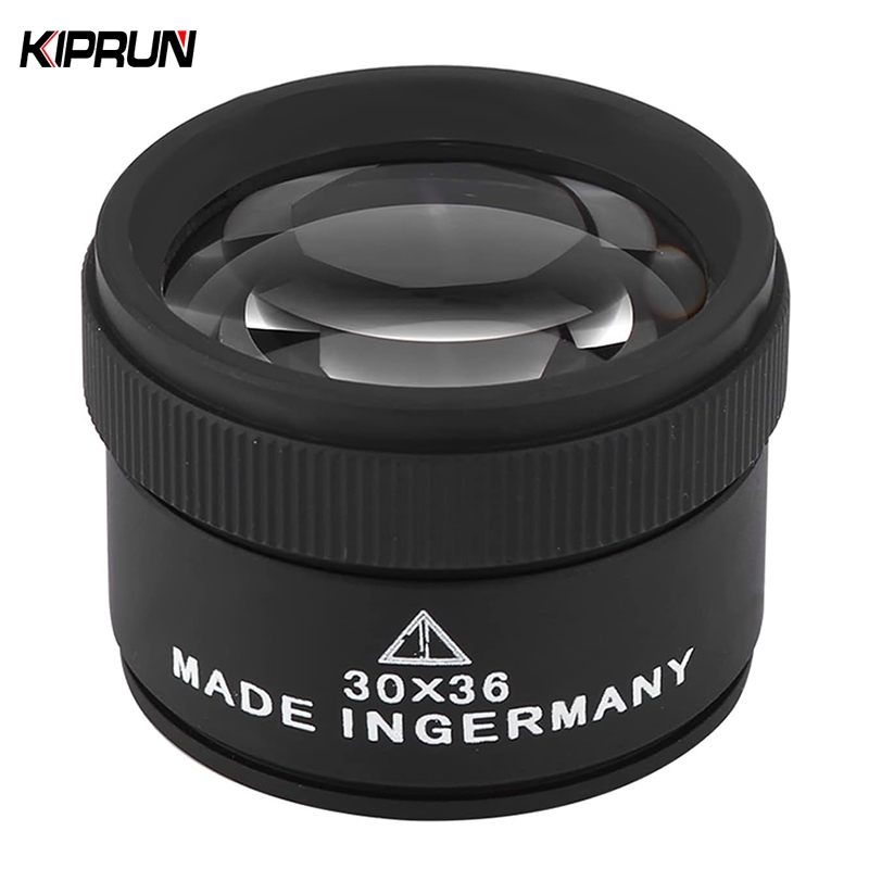 แว่นขยาย KIPRUN, แว่นขยาย HD 30X 36 มม., เลนส์แก้ว Loupe, แว่นขยายกระเป๋ามินิ