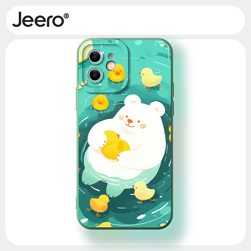 Jeero เคสไอโฟน เคสซิลิโคนนุ่มกันกระแทกลายการ์ตูนตลก เคสโทรศัพท์  for iPhone 16 15 14 13 12 11 Pro Ma