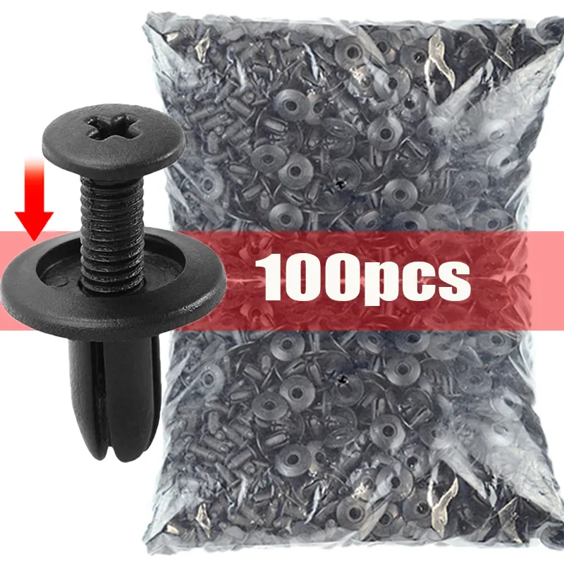 20/100pcs รถกันชน Fender พลาสติก Fasteners คลิป Rivets สกรูประตู Trim แผง Retainer Fastener 8 มม.คลิปรถอุปกรณ์เสริม