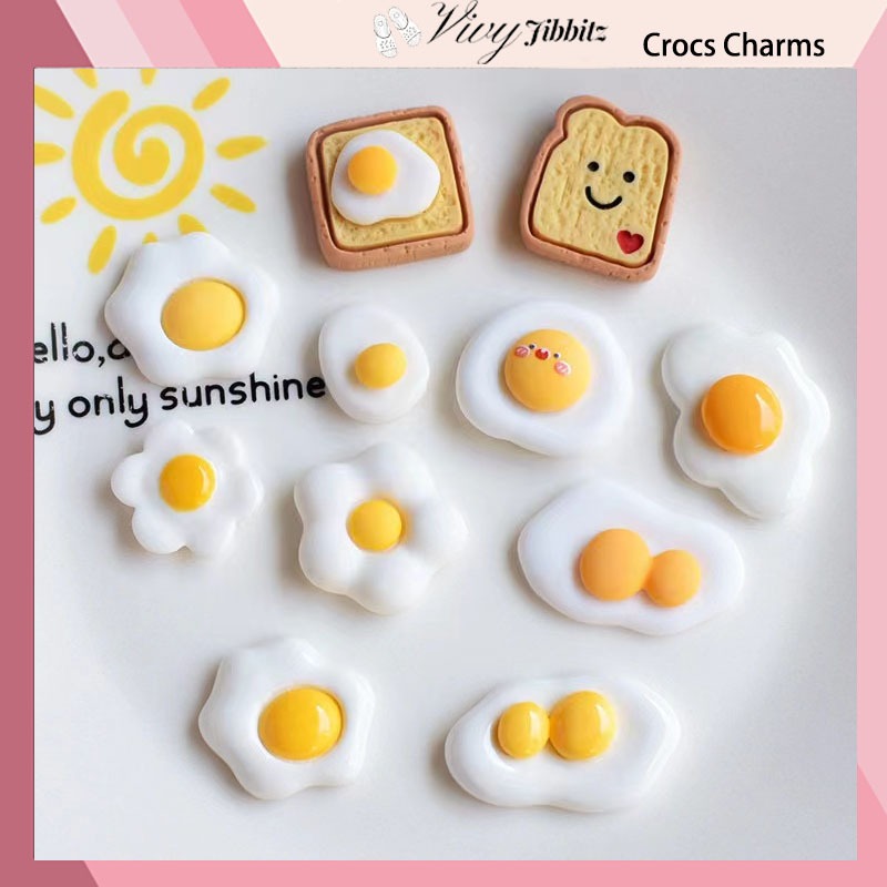 Jibbitz Crocs จิ๊บบิท ติดรองเท้า Eggs ของแทั Jibbitz Crocs เกาหลี Lt-056