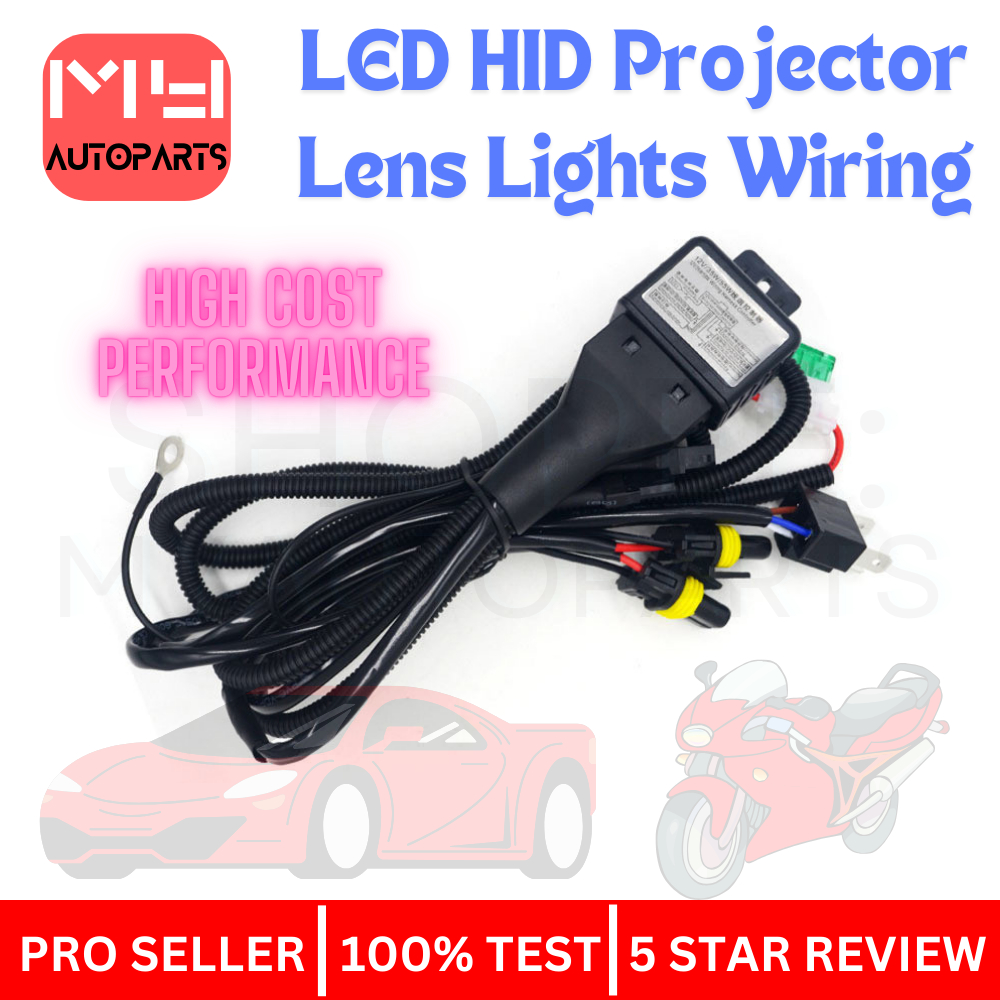 คุณภาพสูง 35W/55W H4 9003 HB2 9004 9007 H13 HID Xenon Relay Harness สําหรับ Bixenon โปรเจคเตอร ์ เลนส ์ ควบคุมสายไฟ Controller ลวด +Fuse