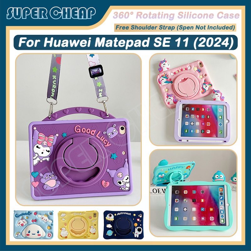 สําหรับ Huawei Matepad SE 11 นิ้ว Matepad SE 11 2024 360° เคสซิลิโคนหมุนได้