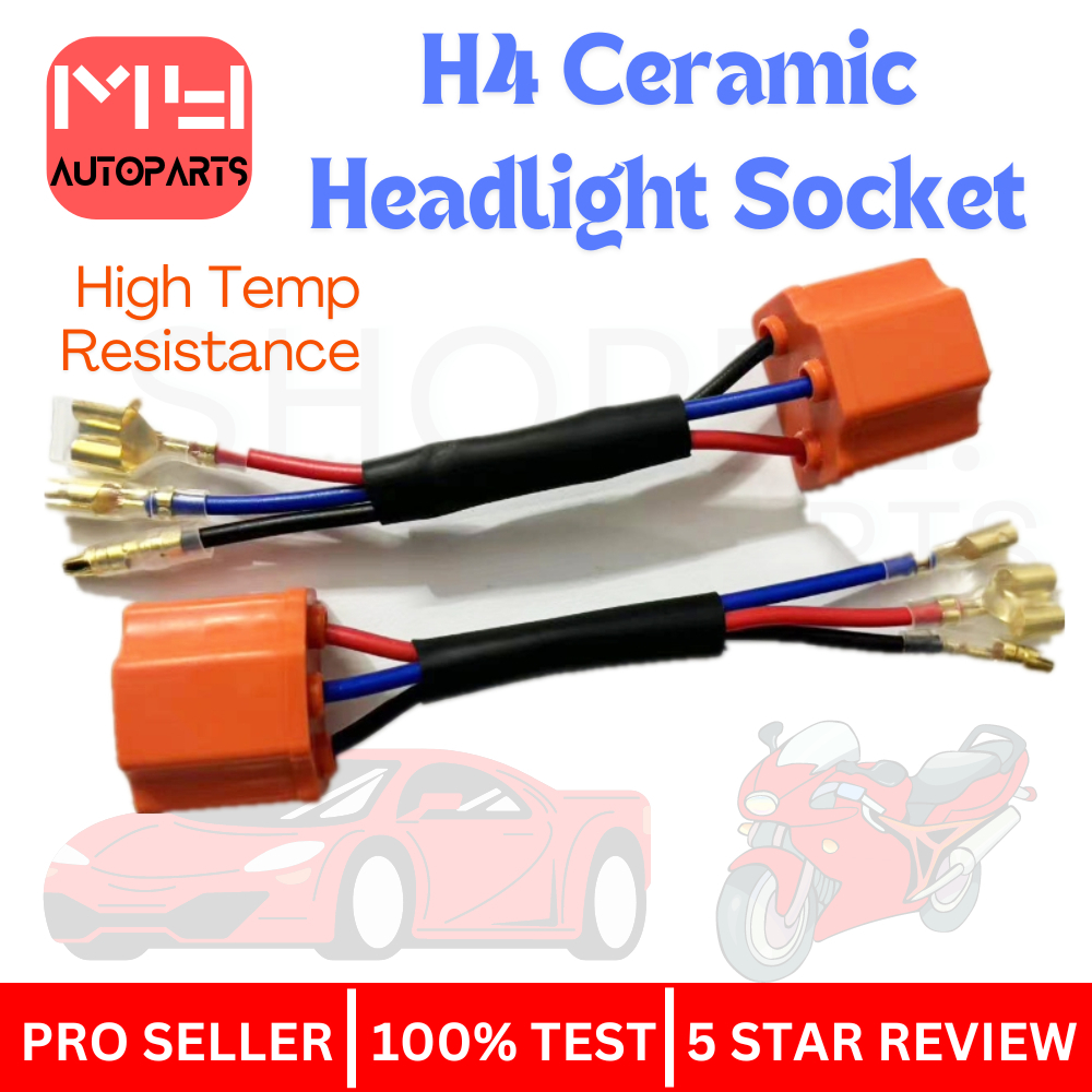 ทนต่ออุณหภูมิสูงซ็อกเก็ตโคมไฟ H4 สําหรับ Z1P4T / Crypton ไฟหน้า PNP LC135 V1 V2 V3 125ZR เซรามิค H4 
